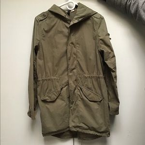 BDG Long Military Green Jacket
